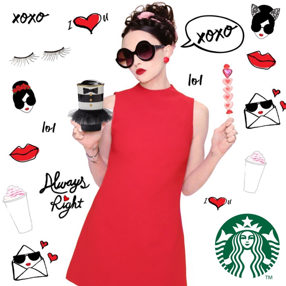Alice and Olivia + Starbucks Tuxedo Tutu Double Wall Ceramic Tumbler